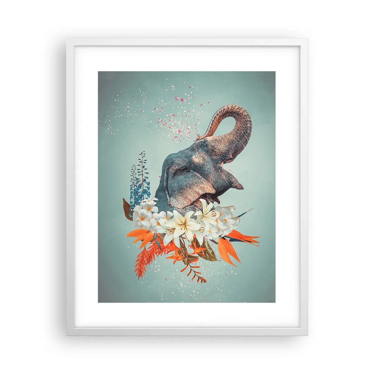 Affisch i vit ram - Glädjens vrål - 40x50 cm