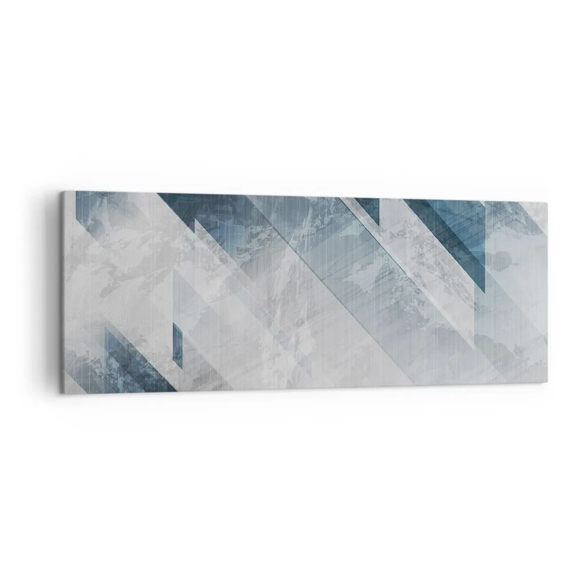 Canvastavla - Bild på duk - Tredimensionell komposition – gråhetens rörelse - 140x50 cm