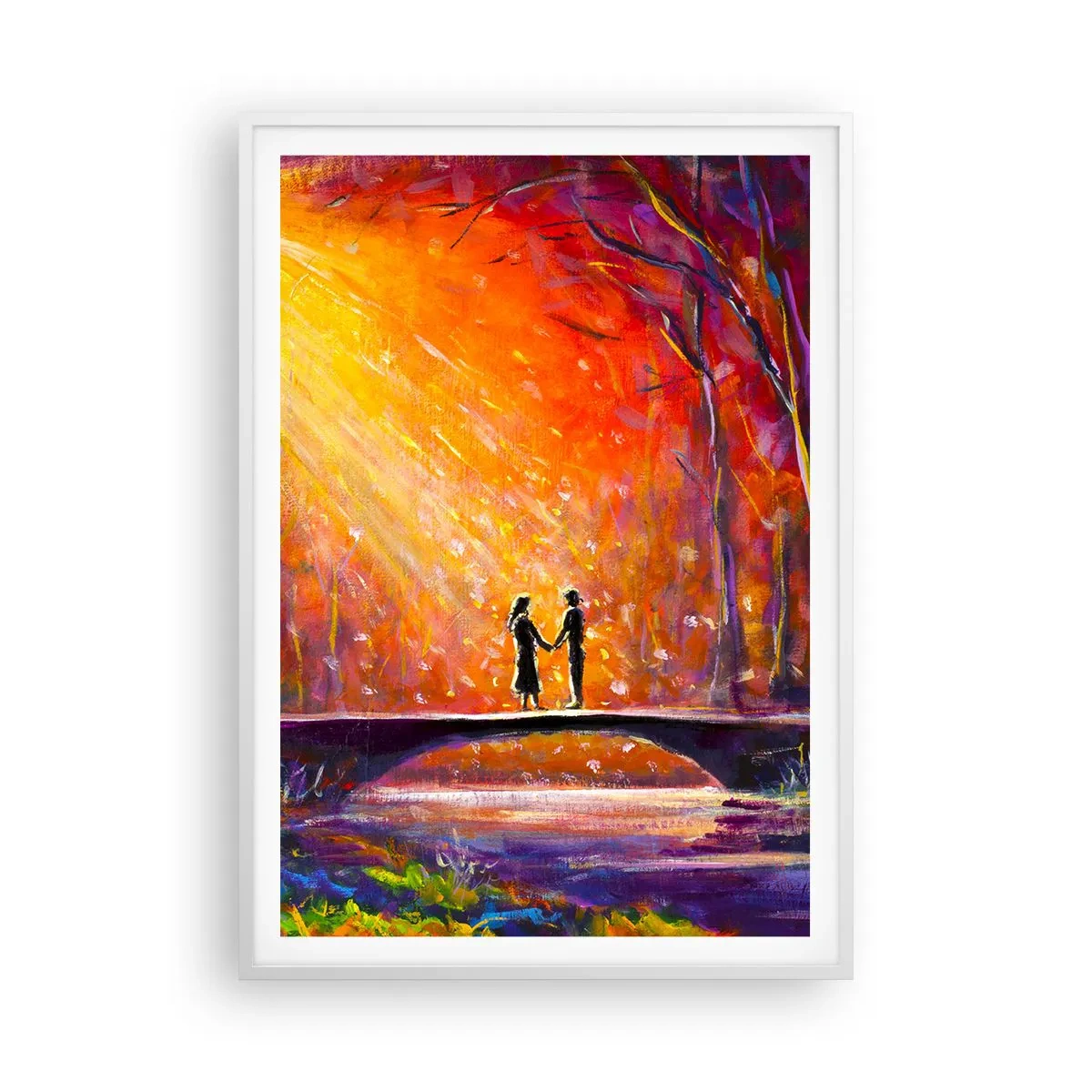 Affisch i vit ram - Himlen älskar också dem - 70x100 cm