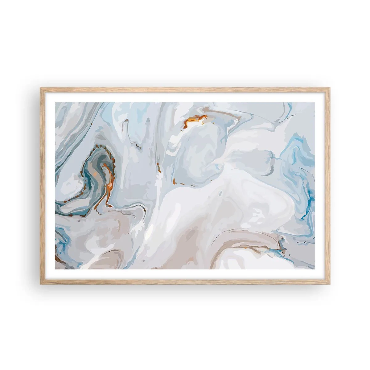 Affisch i ram av ljusek - Utbuktande vithet - 91x61 cm