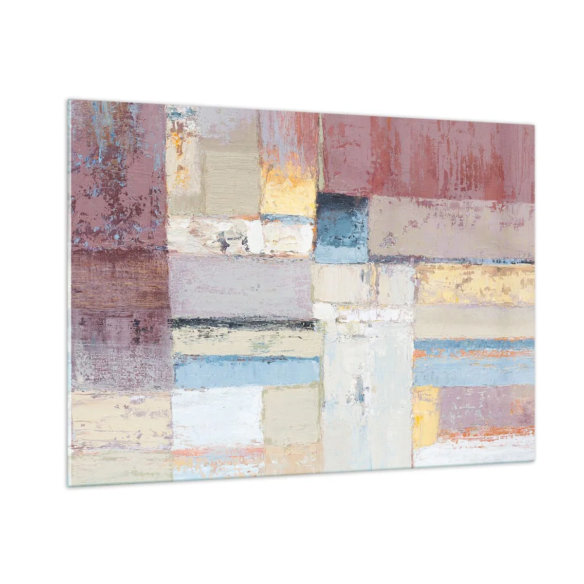 Glastavla - Bild på glas - Geometrins lugn - 100x70 cm