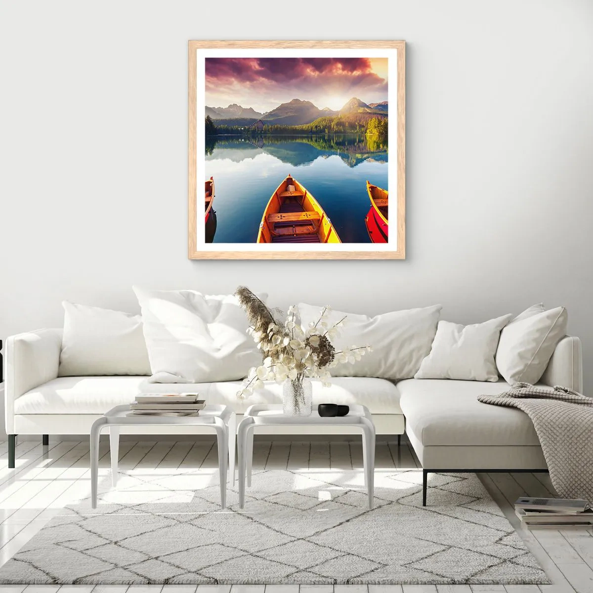 Affisch i ram av ljusek - Ingenting mot naturen - 30x30 cm