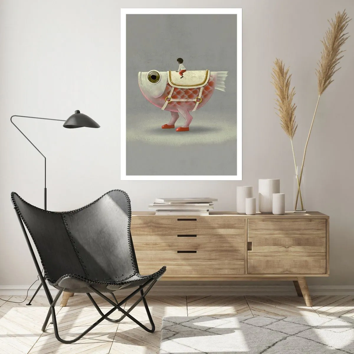 Affisch - Fiskryttare - 30x40 cm