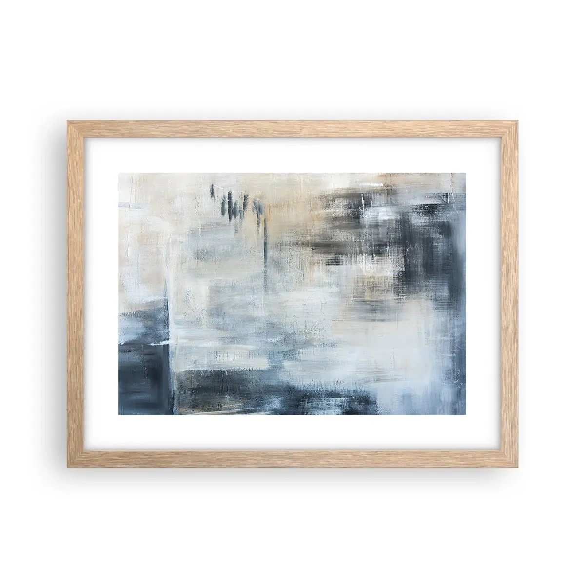Affisch i ram av ljusek - Bakom en blå slöja - 40x30 cm