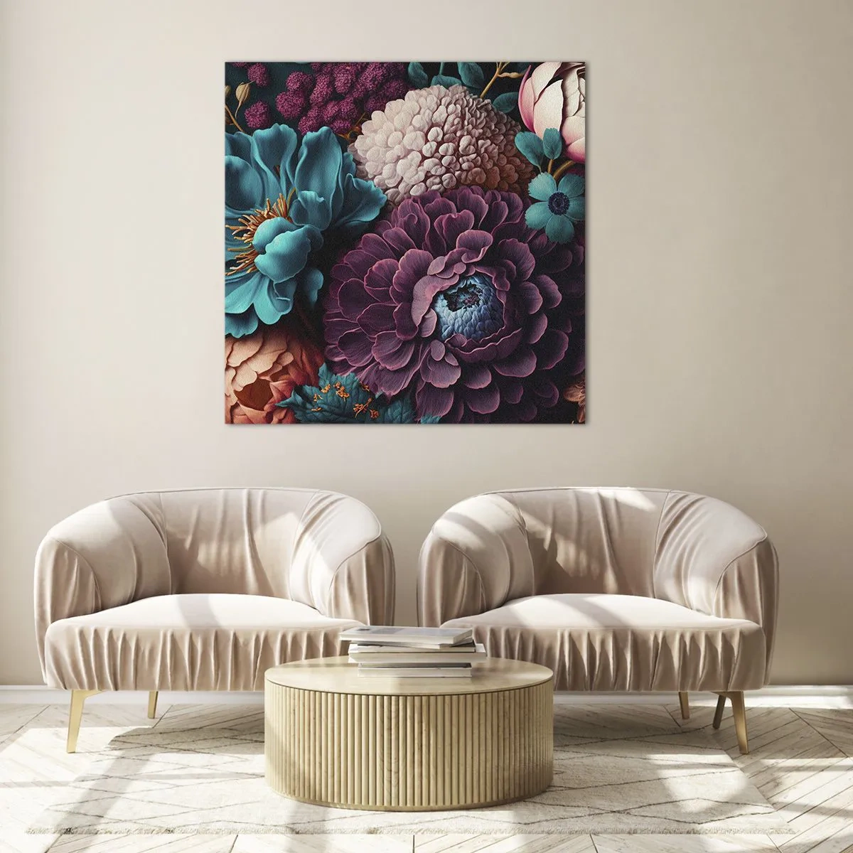 Glastavla - Bild på glas - Natur i överflöd - 70x70 cm