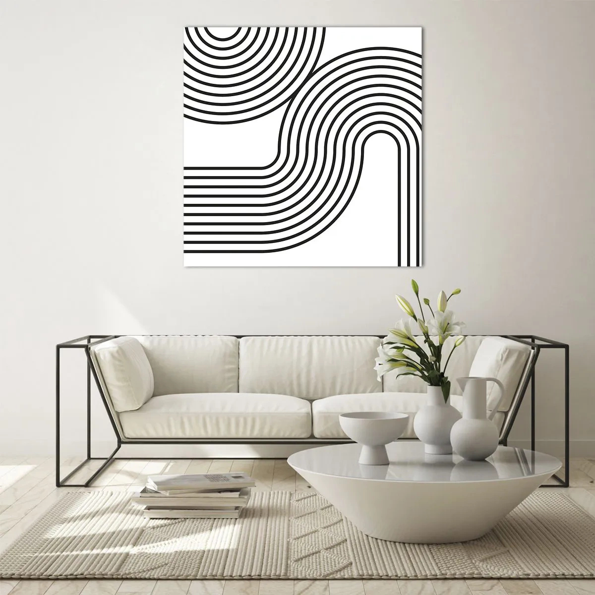 Glastavla - Bild på glas - På en kurva - 30x30 cm