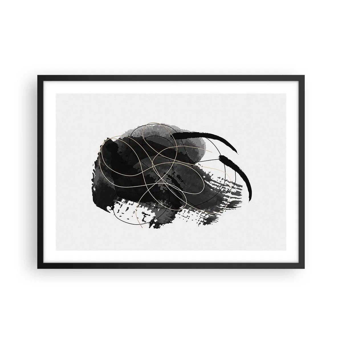 Affisch i svart ram - Uppkommen ur svärta - 70x50 cm