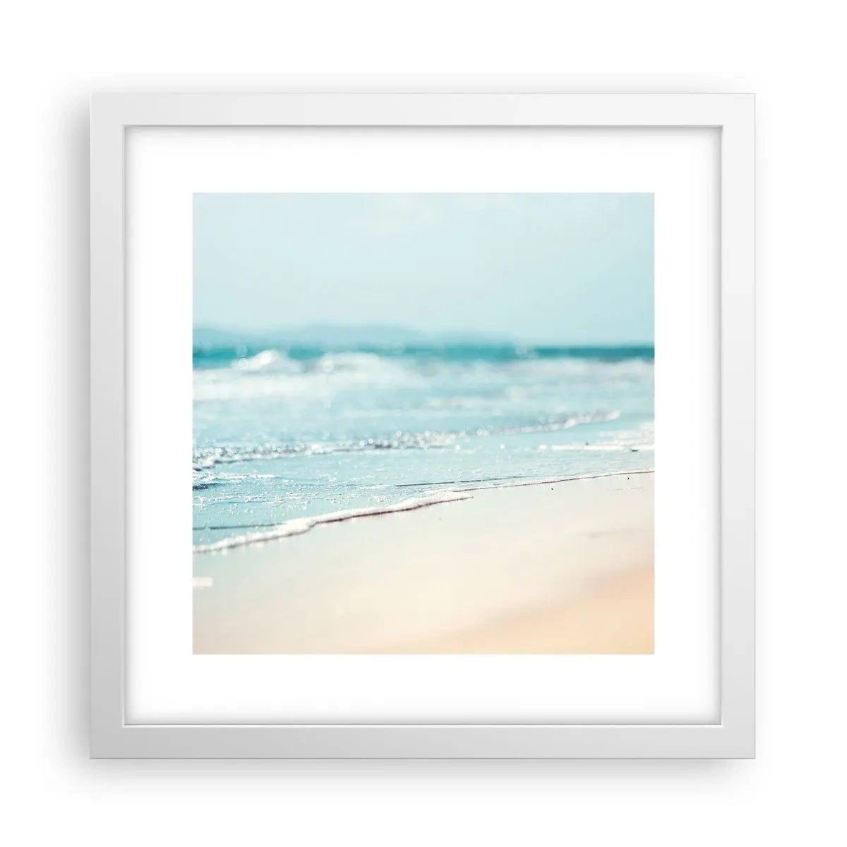 Affisch i vit ram - Värme och brus - 30x30 cm