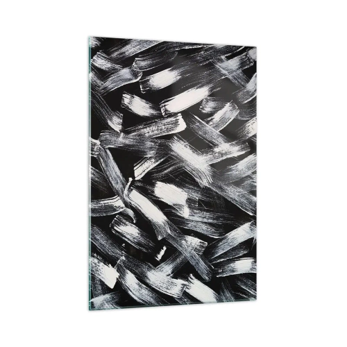Glastavla - Bild på glas - Abstraktion i industriell anda - 70x100 cm