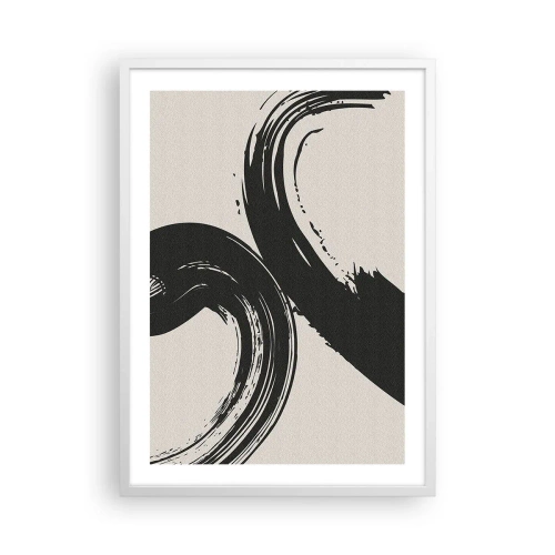 Affisch i vit ram - Svepande och cirkulärt - 50x70 cm
