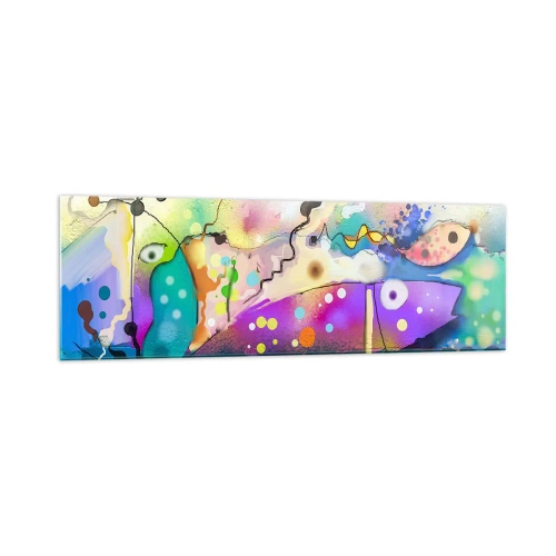 Glastavla - Bild på glas - Det saknas ord! - 160x50 cm