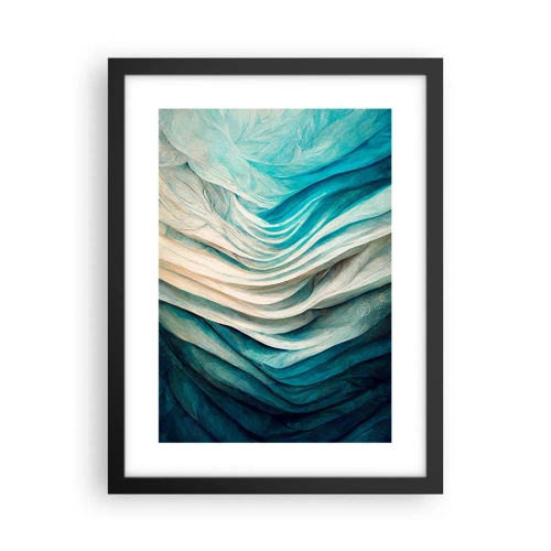 Affisch i svart ram - Blå omättlighet - 30x40 cm