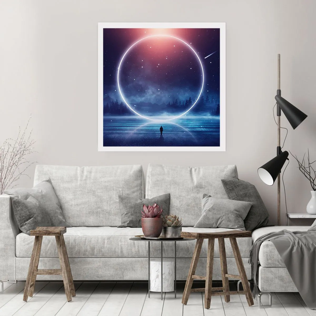 Affisch - De finns redan här... - 60x60 cm