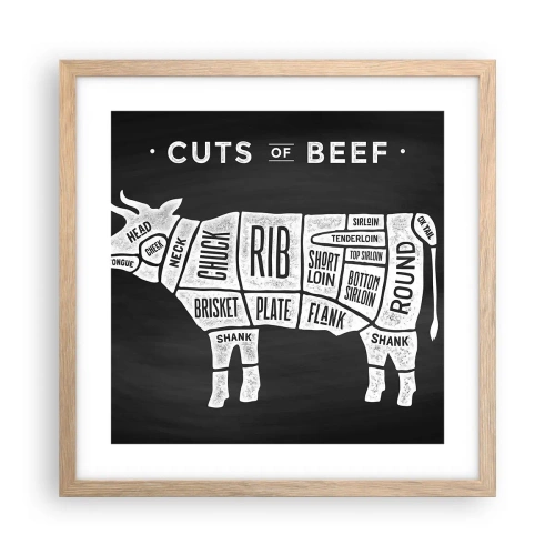 Affisch i ram av ljusek - Styckarens ABC - 40x40 cm