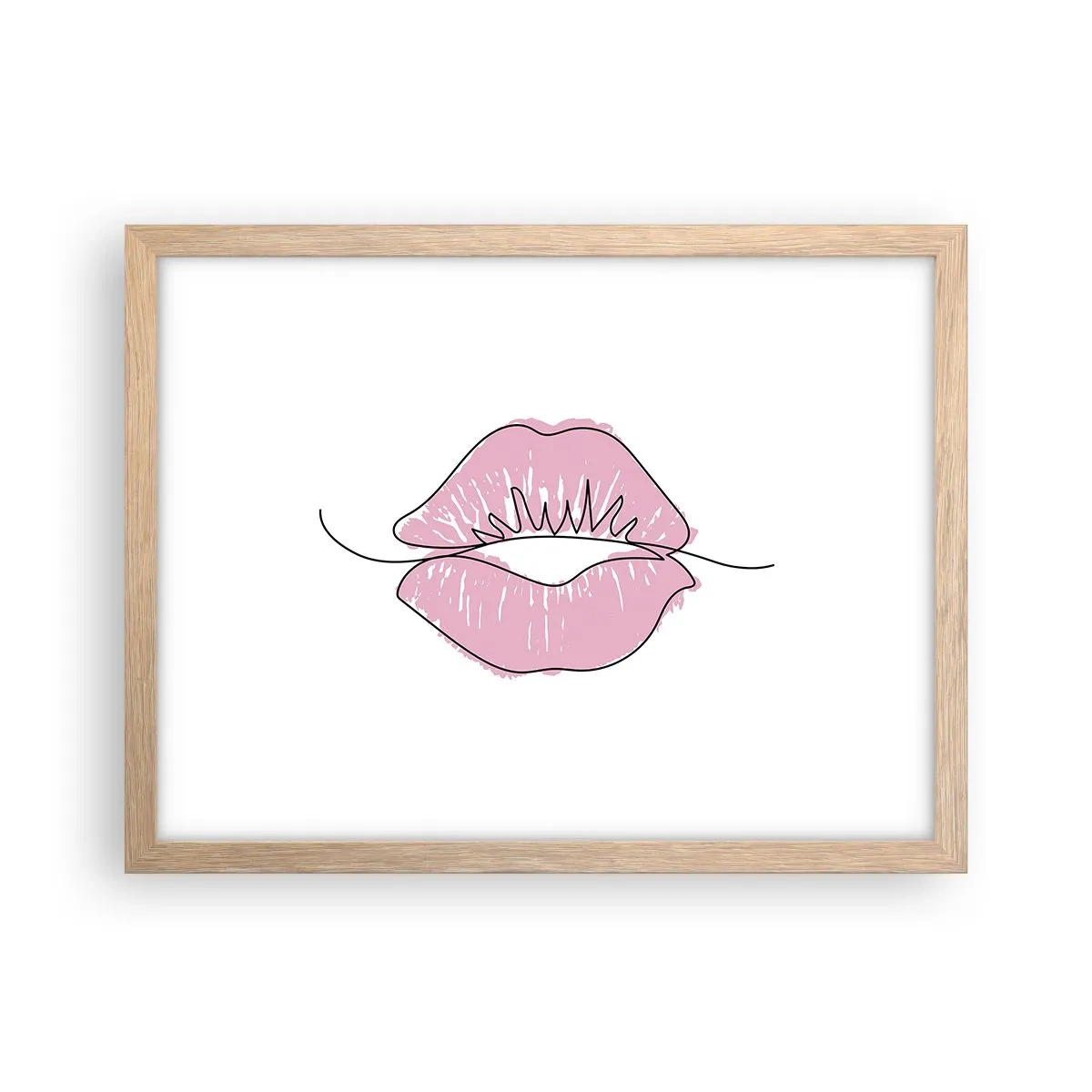 Affisch i ram av ljusek - Redo att kyssas? - 40x30 cm