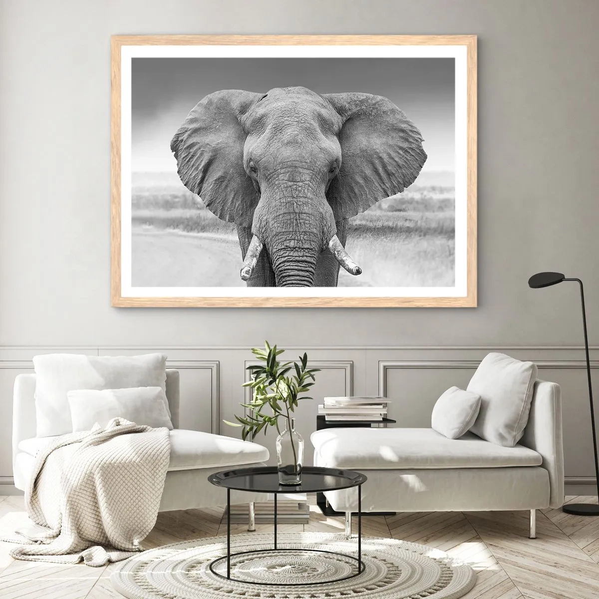 Affisch i ram av ljusek - Välkommen till min värld - 91x61 cm