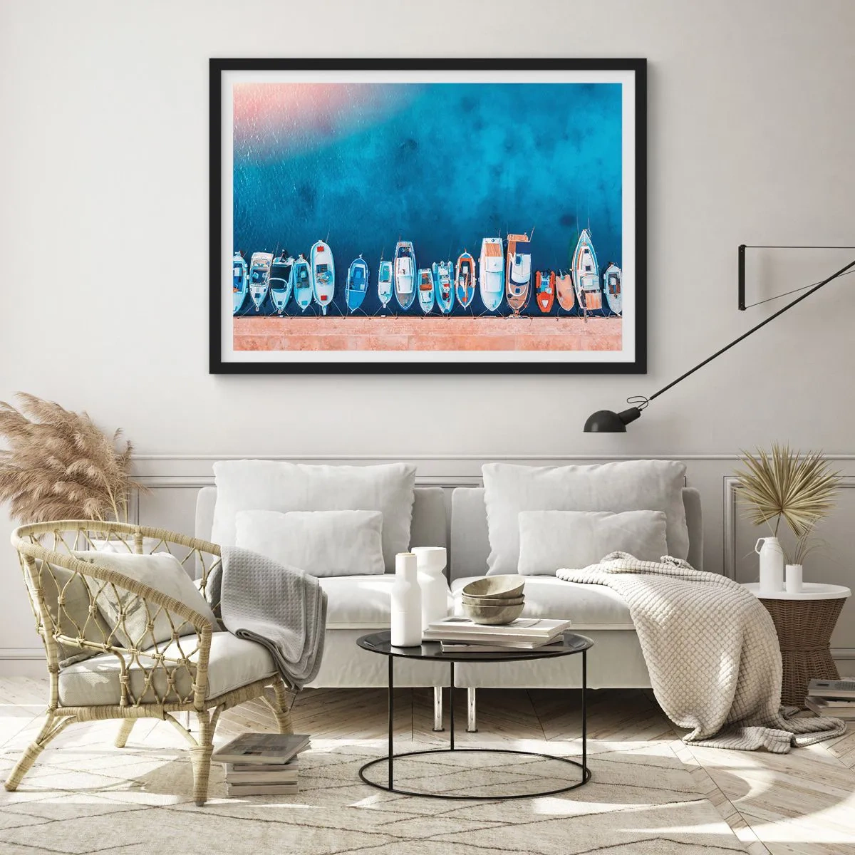 Affisch i svart ram - I en rad - 40x30 cm