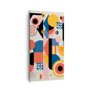 Canvastavla - Bild på duk - Komposition: Lek - 65x120 cm