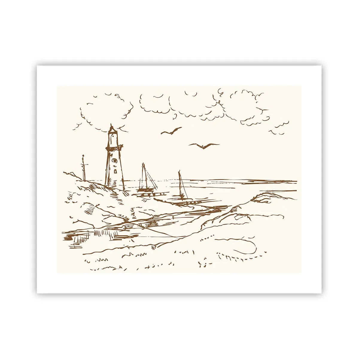 Affisch - Sommarminnets kontur - 50x40 cm