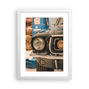 Affisch i vit ram - Ett möte med legenden - 30x40 cm