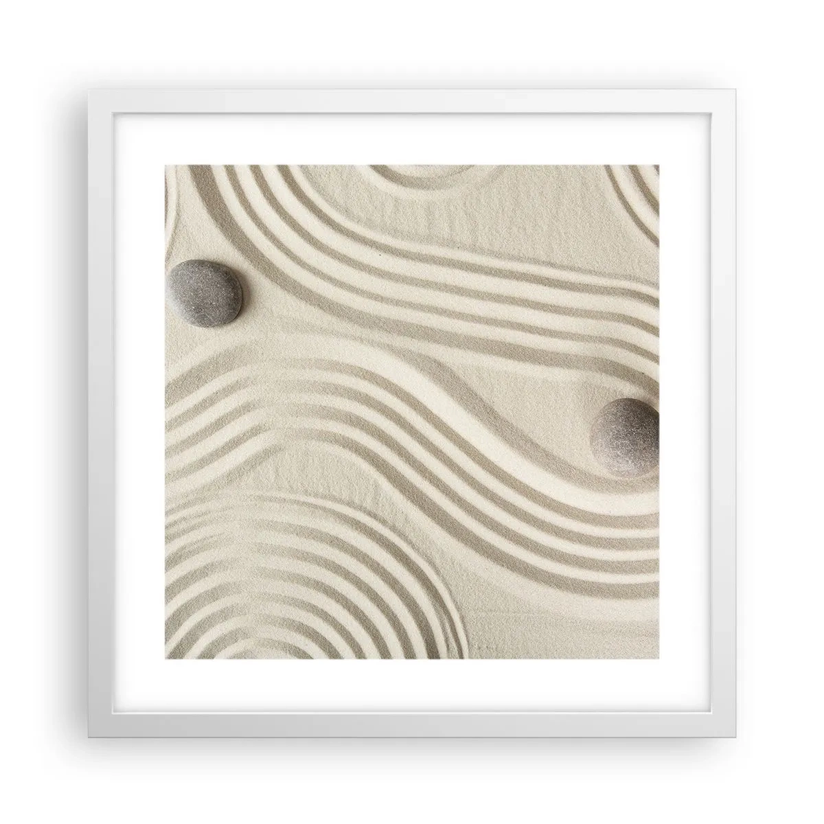 Affisch i vit ram - Värmens beröring - 40x40 cm