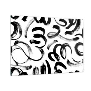 Glastavla - Bild på glas - Svart på vitt - 100x70 cm