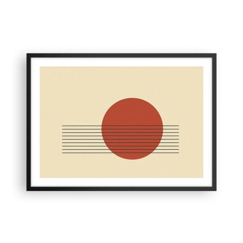 Affisch i svart ram - Cirkel och linjer - 70x50 cm