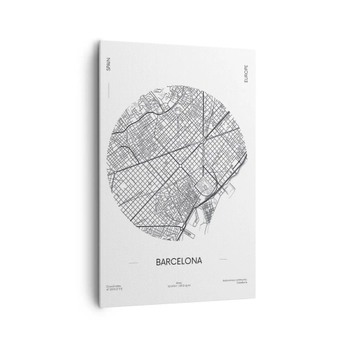 Canvastavla - Bild på duk - Barcelonas anatomi - 80x120 cm