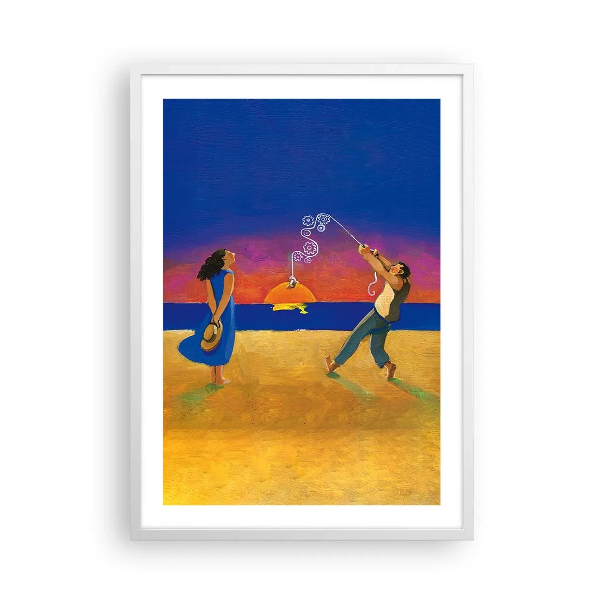 Affisch i vit ram - Mer än en stjärna från himlen - 50x70 cm