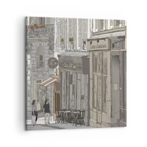 Canvastavla - Bild på duk - Stadens nöjen - 50x50 cm