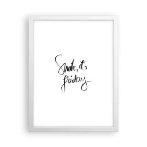 Affisch i vit ram - Riktig glädje - 30x40 cm