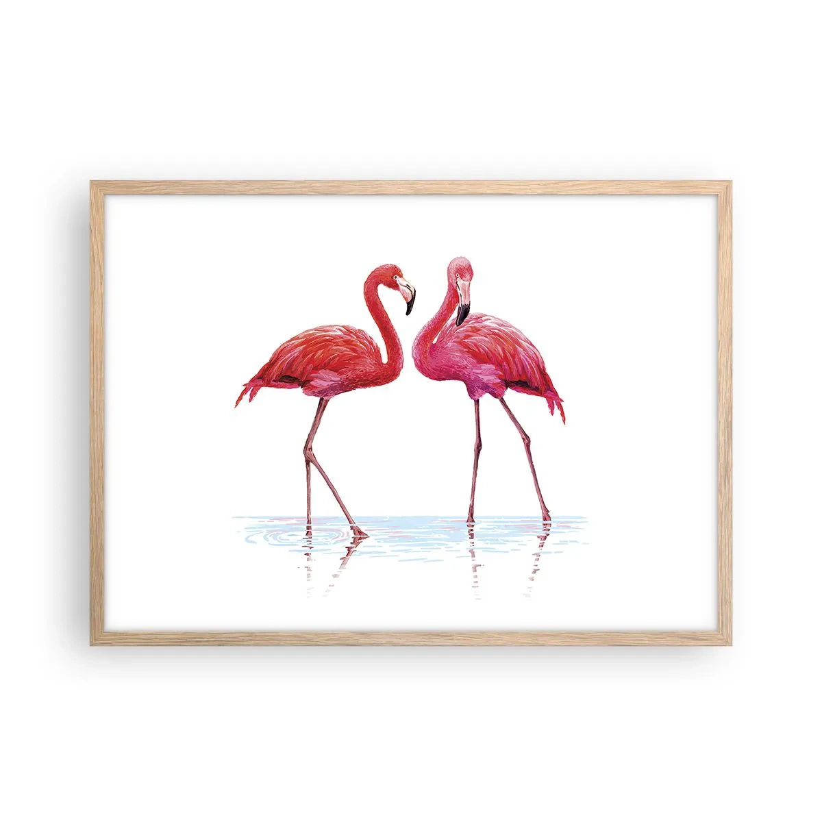 Affisch i ram av ljusek - Rosa rendez-vous - 70x50 cm