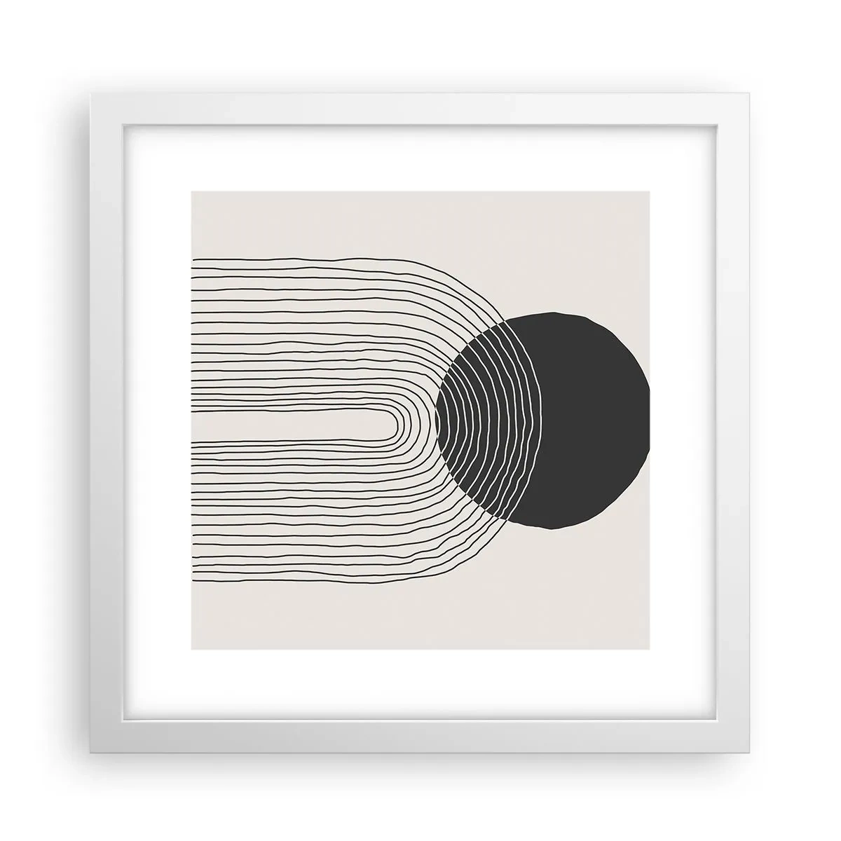 Affisch i vit ram - Darr och säkerhet - 30x30 cm