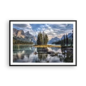 Affisch i svart ram - Vid stort och rent vatten - 91x61 cm