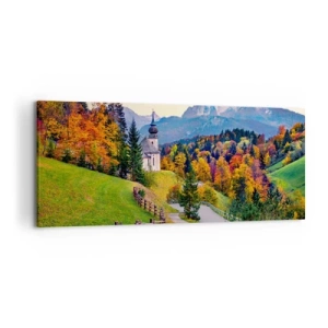 Canvastavla - Bild på duk - Landskap som en målning - 120x50 cm