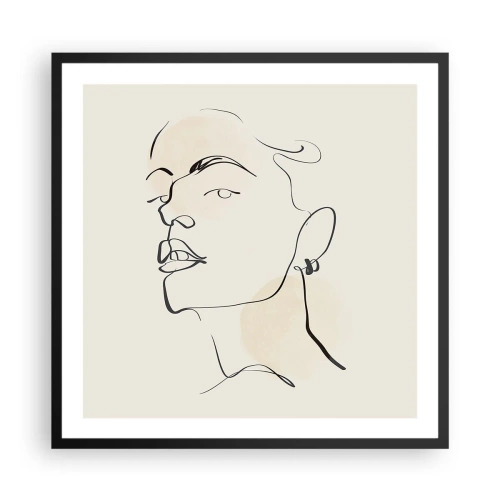 Affisch i svart ram - Stolt blick - 60x60 cm