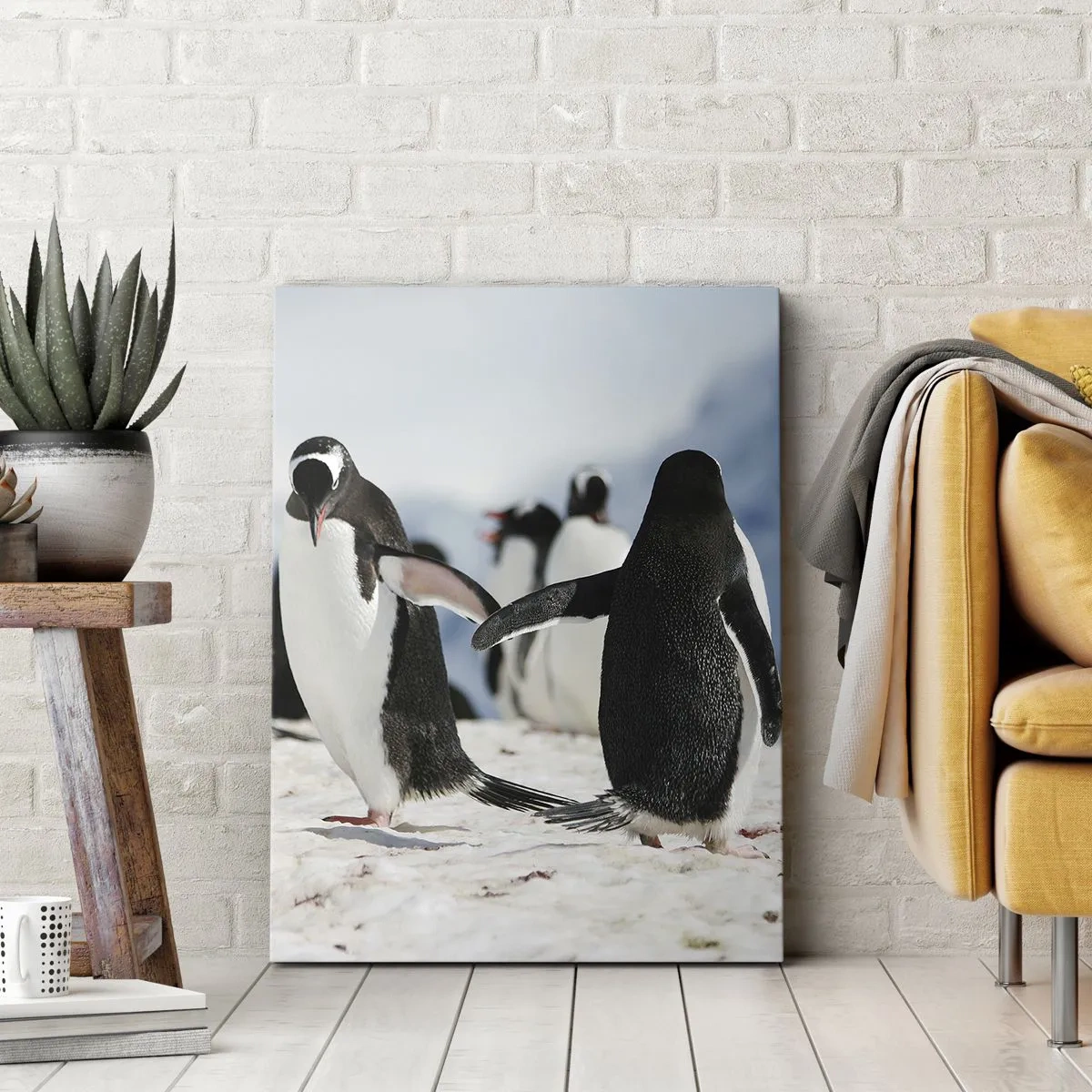 Canvastavla - Bild på duk - Dans på snön - 50x70 cm