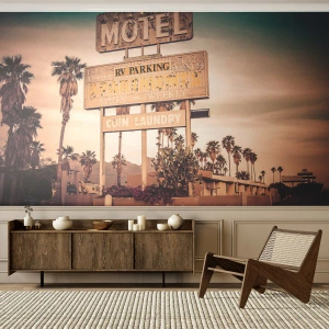 Självhäftande Fototapet Deluxe Sticker - Här står tiden stilla - Landskap, Arkitektur, USA - 350x256 cm