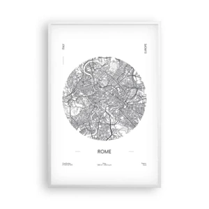 Affisch i vit ram - Roms anatomi - 61x91 cm