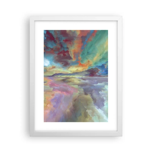 Affisch i vit ram - Två himlar - 30x40 cm