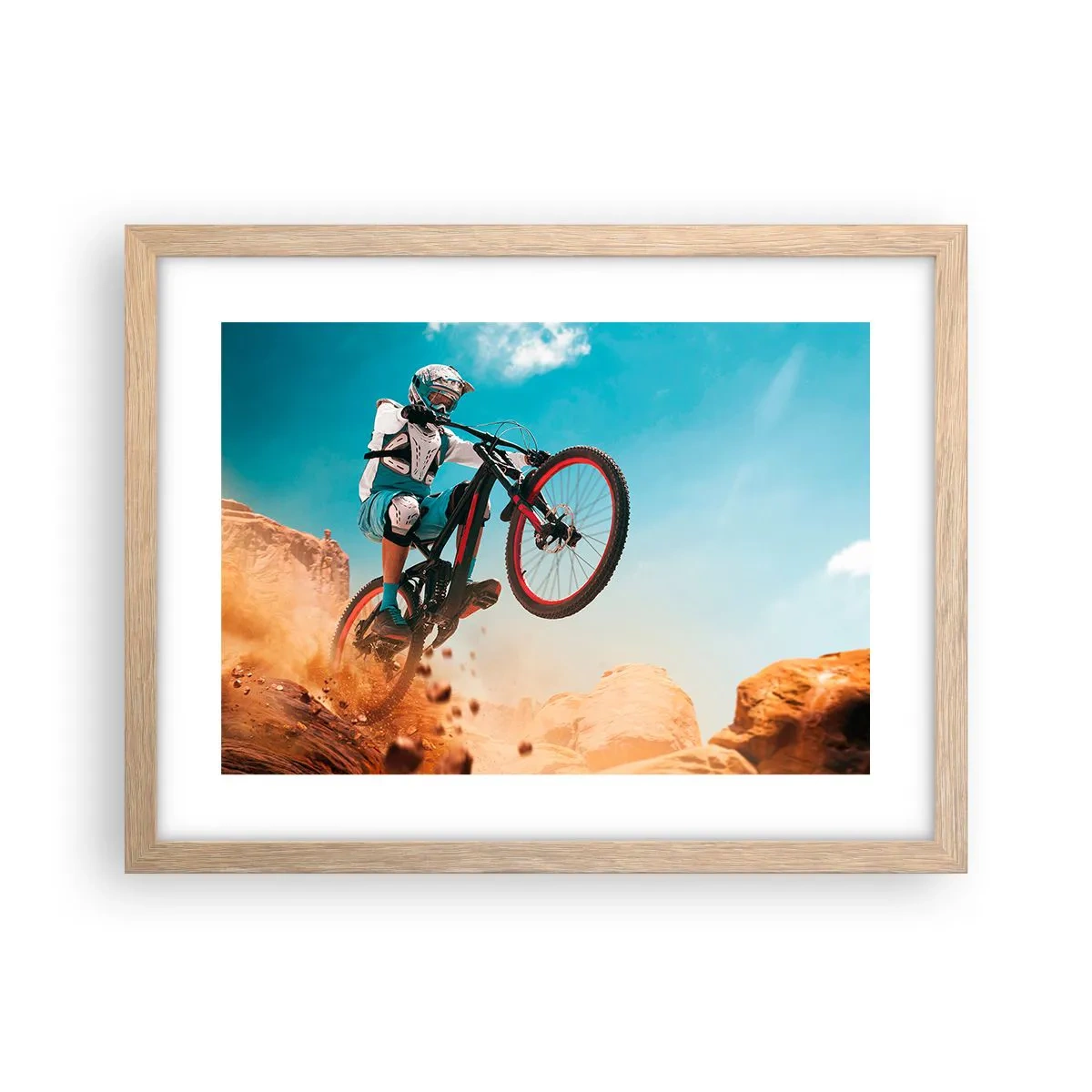 Affisch i ram av ljusek - Cykelgalning - 40x30 cm