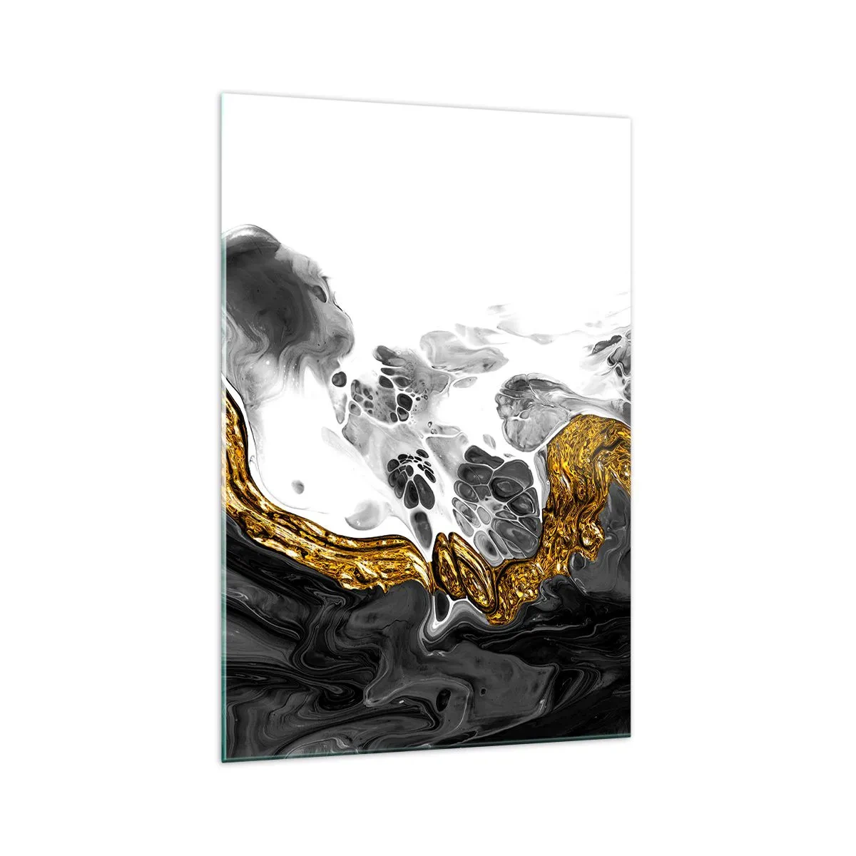 Glastavla - Bild på glas - Organisk komposition - 70x100 cm