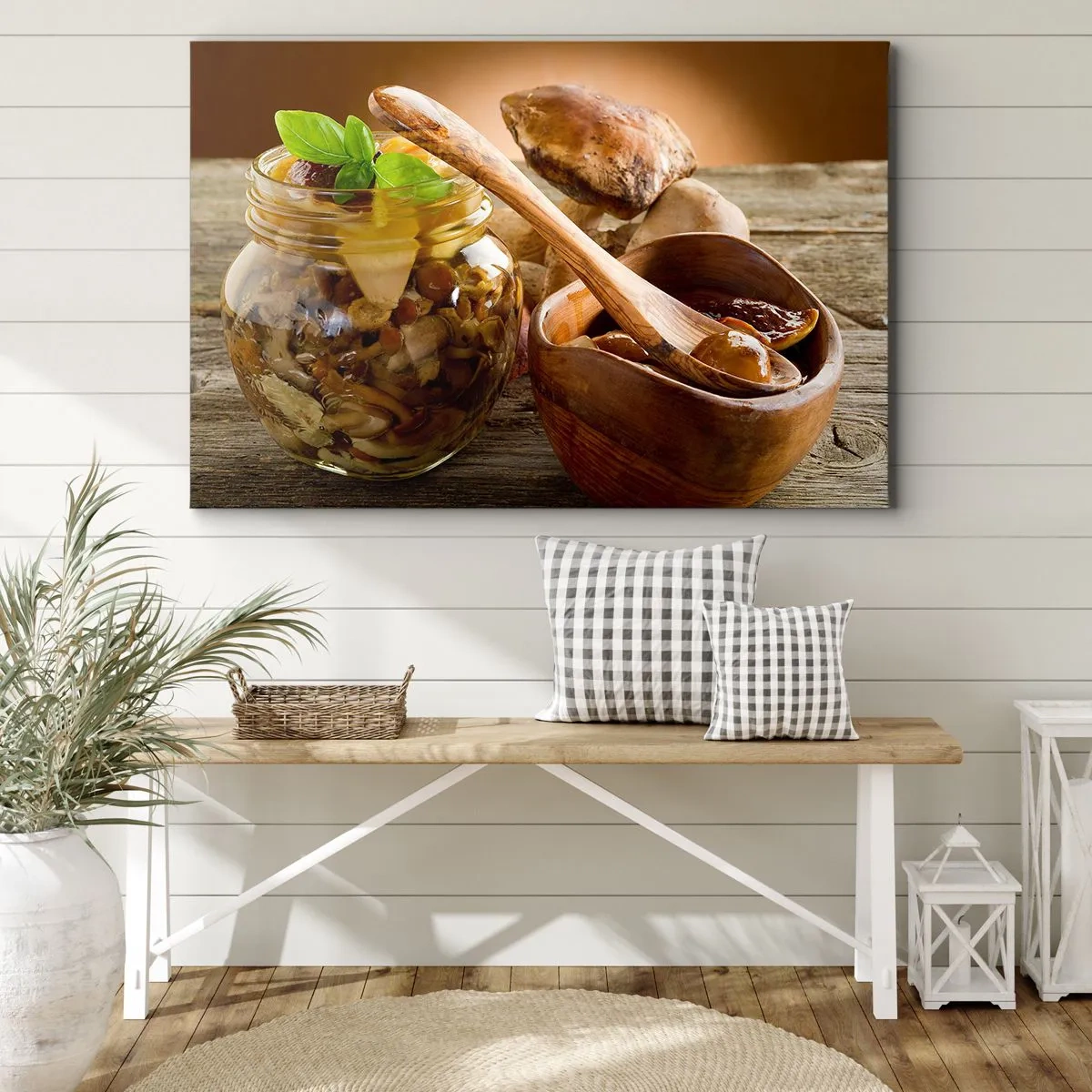 Canvastavla - Bild på duk - Färsk, eller saltad, eller höstplockad... - 120x80 cm