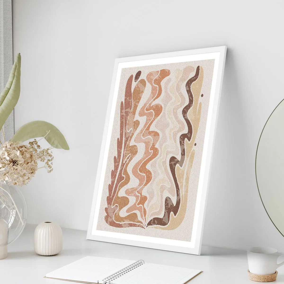 Affisch i vit ram - Bra energi - bra känslor - 50x70 cm