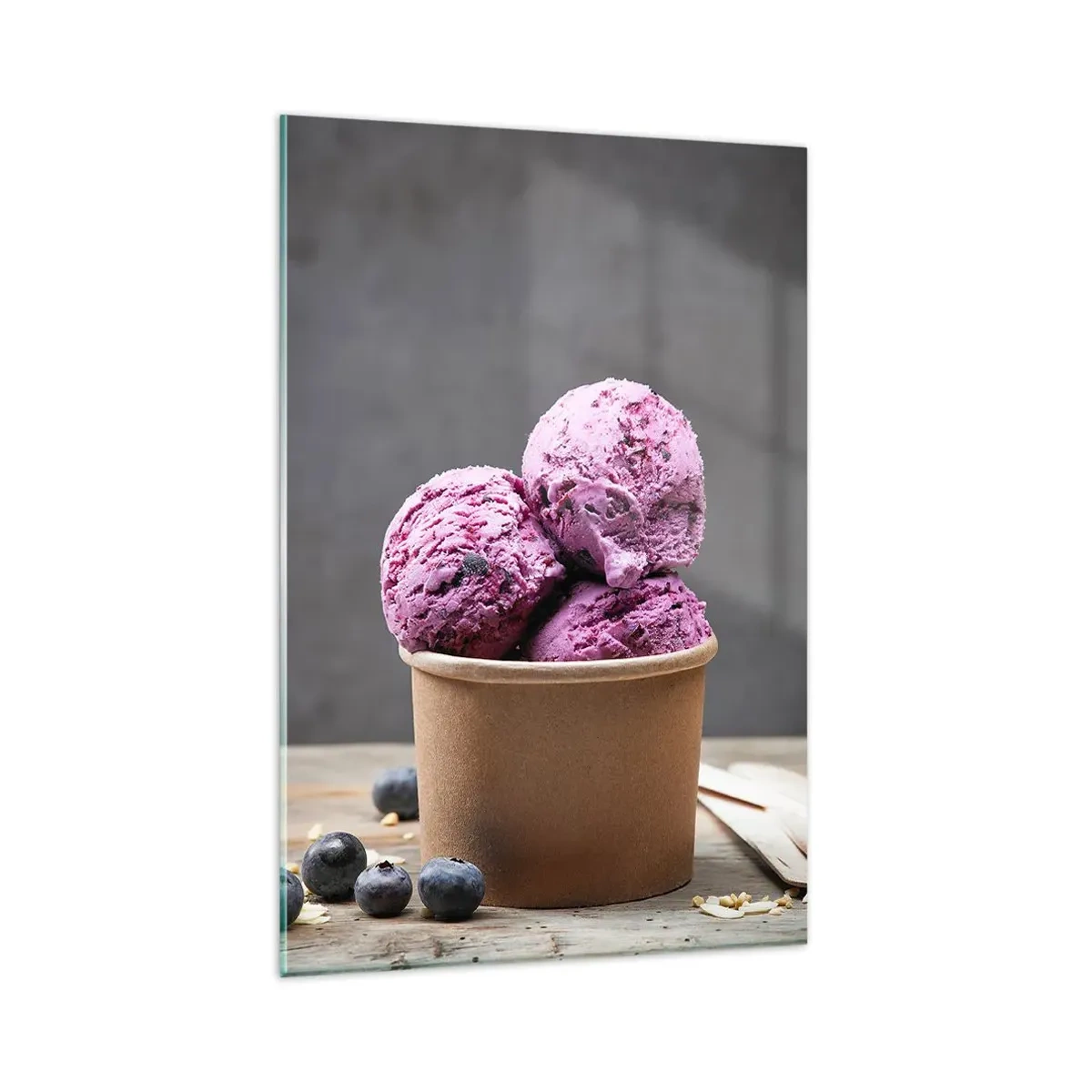 Glastavla - Bild på glas - Sötma och svalka - 80x120 cm