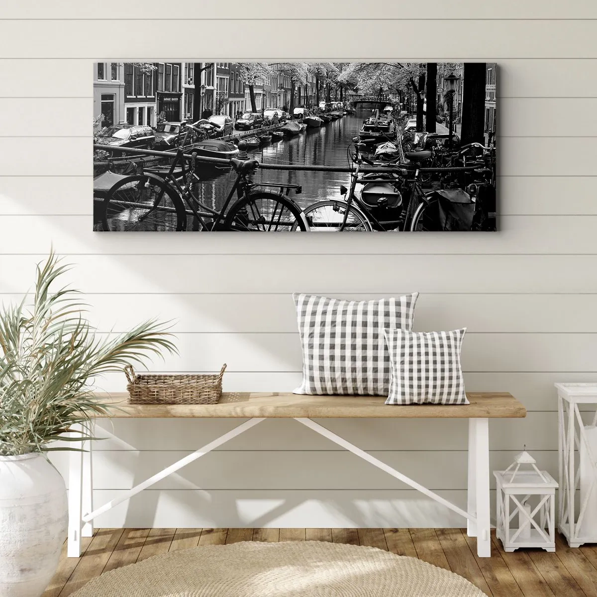 Canvastavla - Bild på duk - Mycket holländsk vy - 100x40 cm