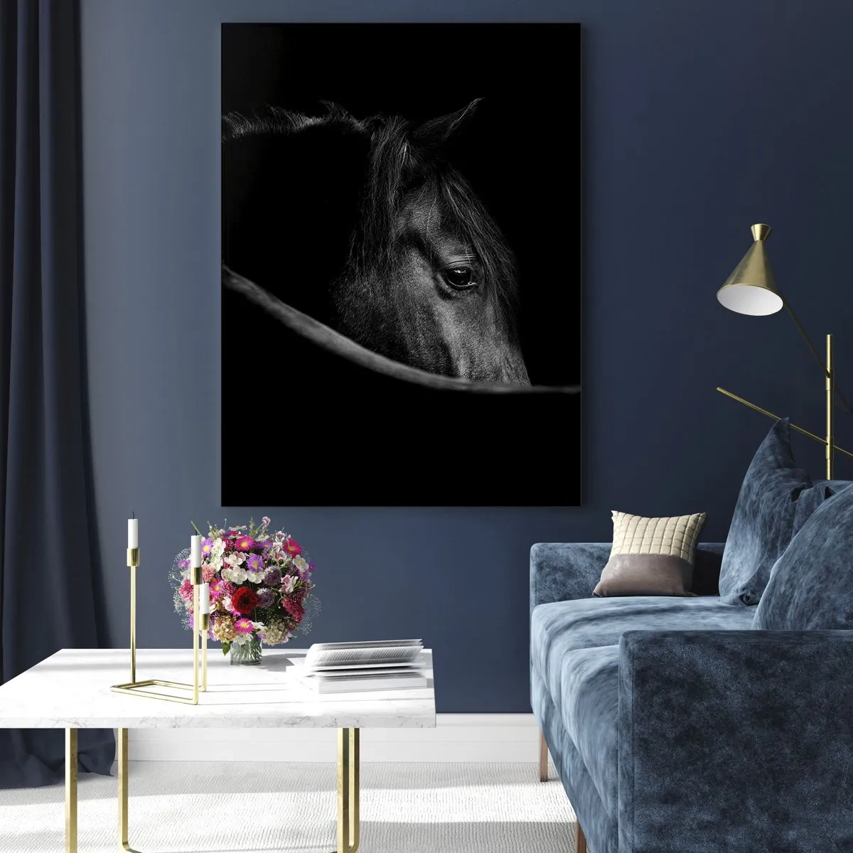 Glastavla - Bild på glas - Svart prins - 50x70 cm