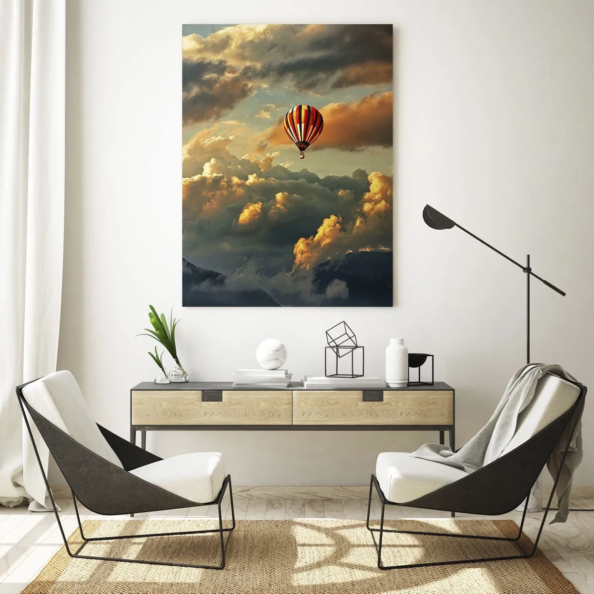 Glastavla - Bild på glas - Jag flyger för jag vill - 50x70 cm