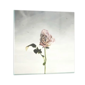 Glastavla - Bild på glas - Vårens välkomst - 30x30 cm