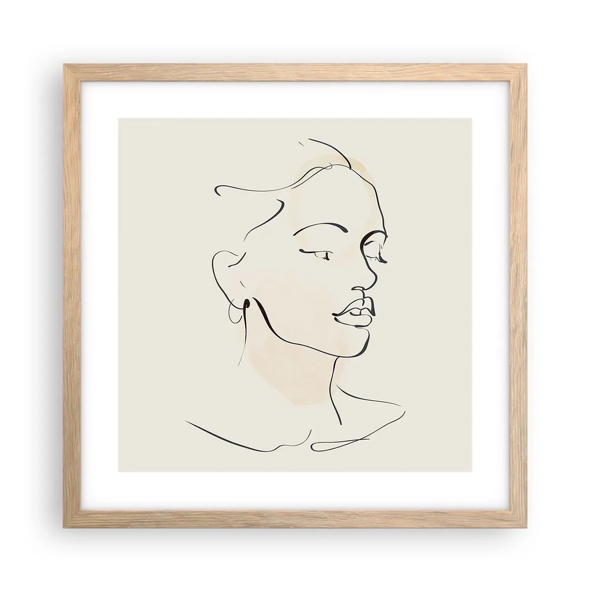 Affisch i ram av ljusek - Säkra drag - 40x40 cm